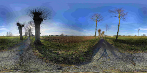 Panorama des Bramscher Hasesees, alte Allee